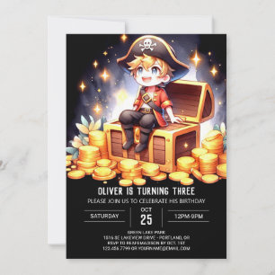 Little Fantasy Pirate Birthday Einladung