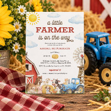 Little Farmer Baby Shower Invitation