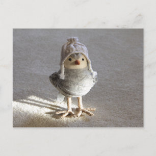 Little Felt Birdie mit Hat Postcard Postkarte