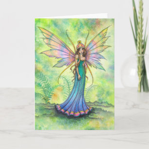 Little Fern Fairy Fantasy Art von Molly Harrison Karte