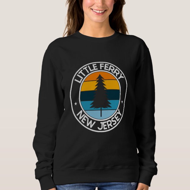 Little Ferry New Jersey NJ USA City Pride Retro Su Sweatshirt (Vorderseite)