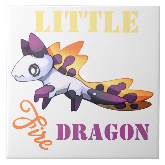 Little fire Dragon Fliese (Vorderseite)