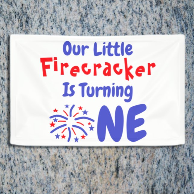 Little Firecracker 1. Geburtstag Banner (Von Creator hochgeladen)