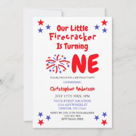Little Firecracker 1. Geburtstag Einladung