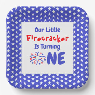 Little Firecracker 1. Geburtstag Pappteller