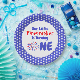 Little Firecracker 1. Geburtstag Pappteller