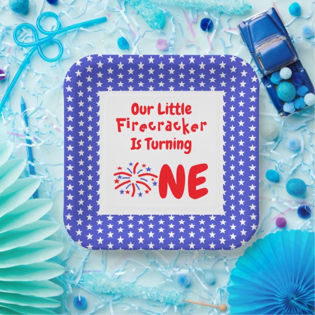 Little Firecracker 1. Geburtstag Pappteller (Party)