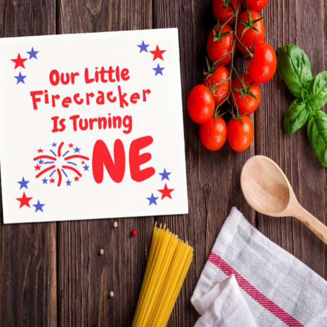 Little Firecracker 1. Geburtstag Serviette (Von Creator hochgeladen)