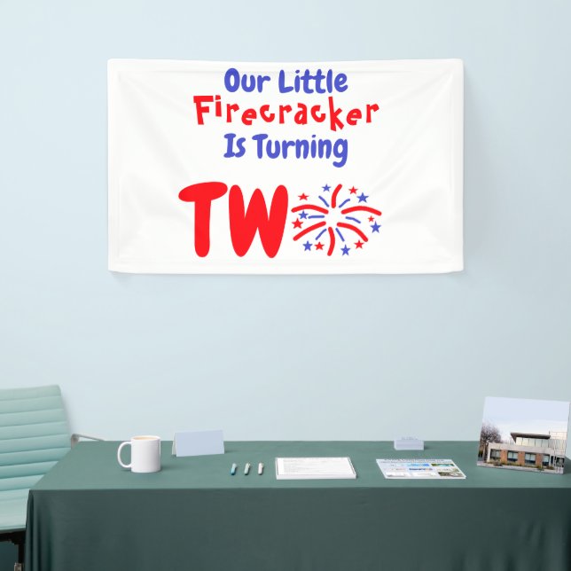 Little Firecracker 2. Geburtstag Banner (Messeveranstaltung)