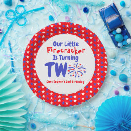 Little Firecracker 2. Geburtstag Pappteller