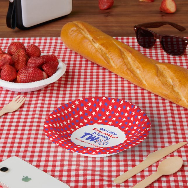 Little Firecracker 2. Geburtstag Pappteller (Picknick)