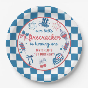 Little Firecracker 4. Juli 1. Geburtstag Pappteller