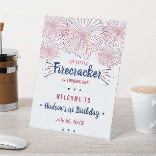 Little Firecracker 4. Juli 1. Geburtstag Sockelschild