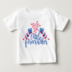Little Firecracker 4. Juli Geburtstag Thema Baby T-shirt