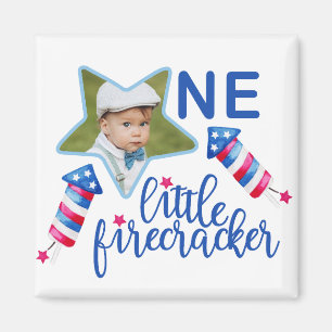 Little Firecracker 4. Juli Geburtstagspartei Magnet