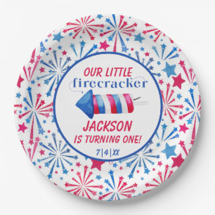 Little Firecracker 4. Juli Geburtstagspartei Pappteller