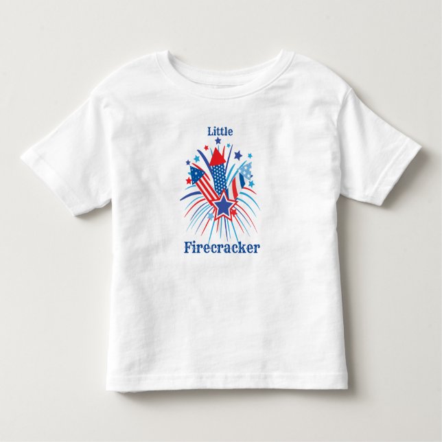 Little Firecracker 4. Juli Kleinkind T-shirt (Vorderseite)