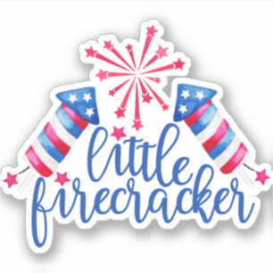 Little Firecracker 4. Juli Red White & Blue Aufkleber