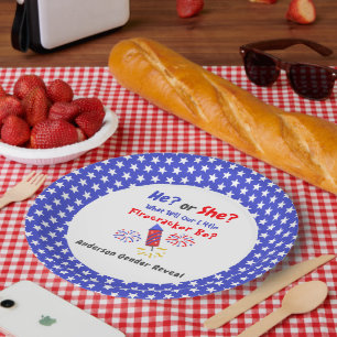 Little Firecracker Gender Reveal Pappteller