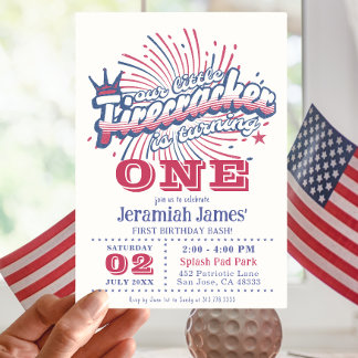 Little Firecracker ist 1 Amerikanische Unabhängigk Einladung