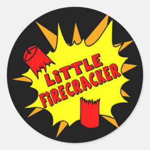 Little Firecracker Runder Aufkleber
