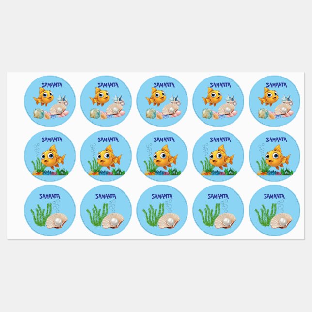 Little Fish Waterproof Labels Etiketten (Blatt)