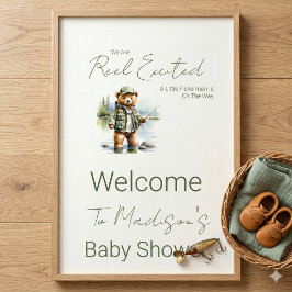 Little Fisherman Baby Dusche Begrüßungszeichen Poster