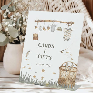 Little Fisherman Baby Shower Cards und Geschenke S Sockelschild