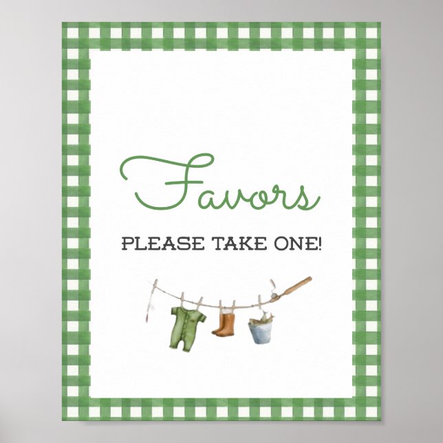 Little Fisherman Baby Shower Favors Poster (Vorne)