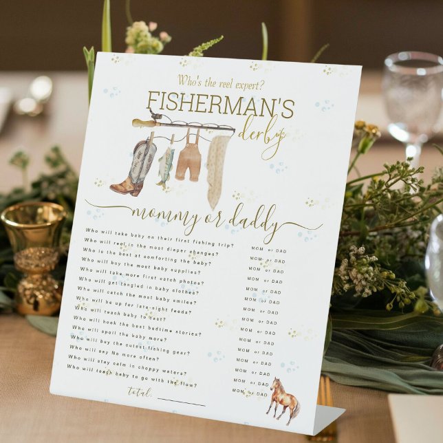 Little Fisherman Baby Shower Mommy oder Daddy Game Sockelschild (Von Creator hochgeladen)