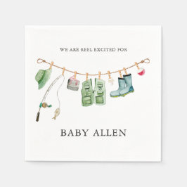 Little Fisherman Baby Shower Napkins Serviette