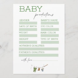 Little Fisherman Baby Shower Predictions Card Einladung