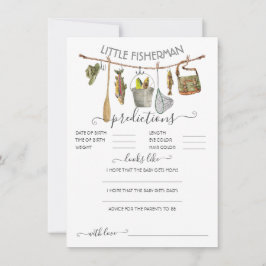Little Fisherman Clothesline Baby Predictions Game Einladung