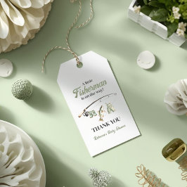 Little Fisherman Clothesline Fishing Baby Shower Geschenkanhänger