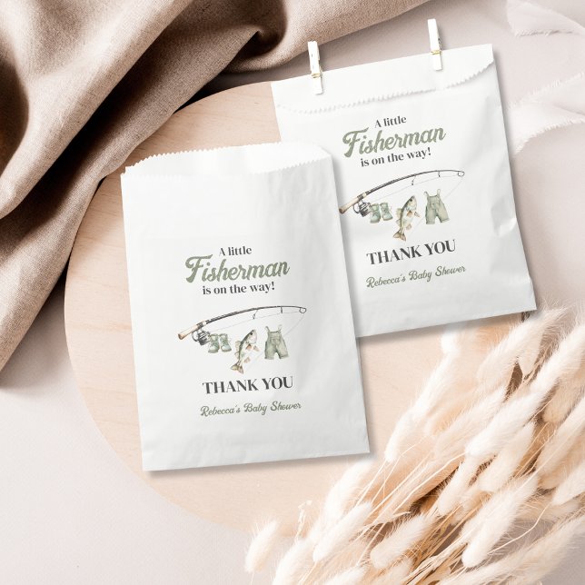 Little Fisherman Clothesline Fishing Baby Shower Geschenktütchen (Von Creator hochgeladen)