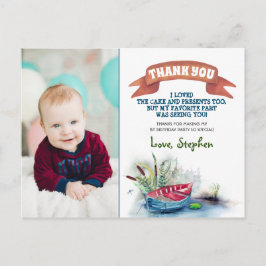 Little Fisherman Danke Foto Postkarte