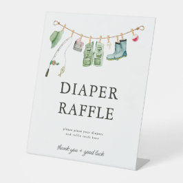 Little Fisherman Diaper Raffle Baby Duschzeichen Sockelschild
