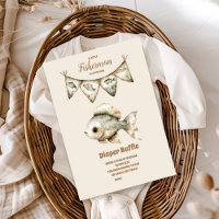 Little Fisherman Fishing Baby Showe Diapper Raffle
