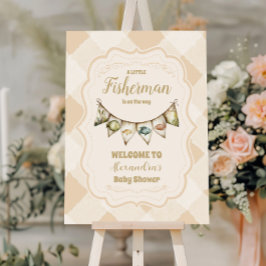 Little Fisherman Fishing Baby Shower Serviette