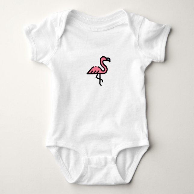 Little Flamingo Baby Strampler (Vorderseite)