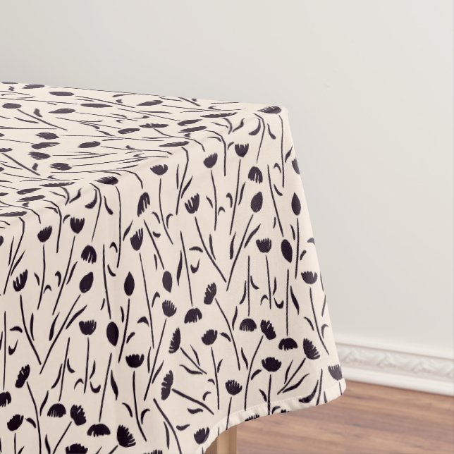 Little Flora Black Cream Tischdecke (Beispiel)