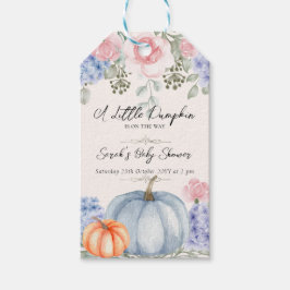 Little Floral Pumpkin Halloween Fall Baby Dusche Geschenkanhänger