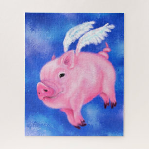 Little Flying Piggy Angel - Zeichnend Kunstsammlun Puzzle