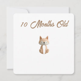 Little Forest Friends Baby Milestone Card –10 Mont Feiertagskarte
