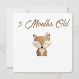 Little Forest Friends Baby Milestone Card –3 Month Feiertagskarte