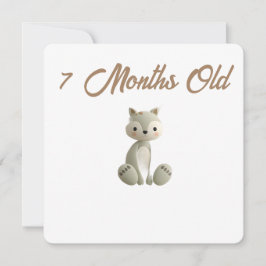Little Forest Friends Baby Milestone Card – 7 Mont Feiertagskarte