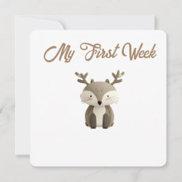 Little Forest Friends Baby Milestone Card – My Fir Feiertagskarte