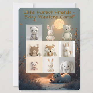 Little Forest Friends Baby Milestone Cards – Compl Feiertagskarte