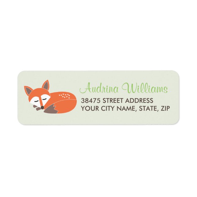 Little Fox Address Label (Vorne)