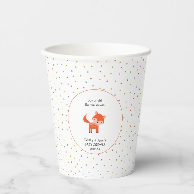 Little Fox Babydusche Pappbecher (Vorderseite)